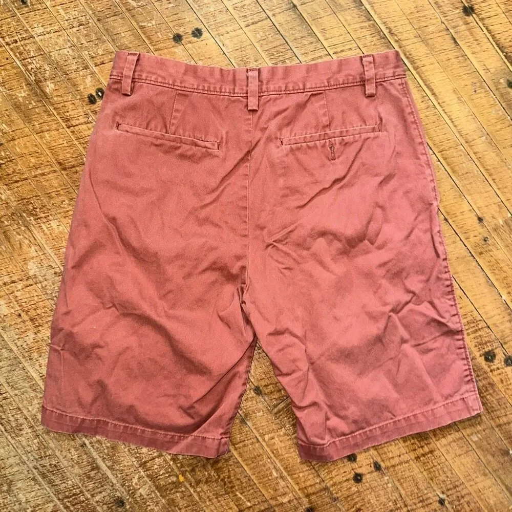 Banana Republic flat front rust Emerson 30 business casual shorts